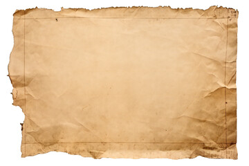 Piece of torn cardboard paper on transparent PNG background Generative Ai