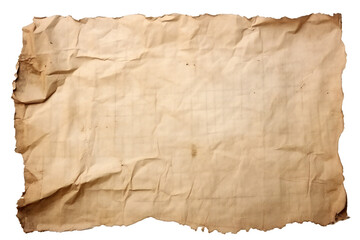 Piece of torn cardboard paper on transparent PNG background Generative Ai