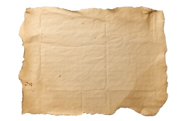 Piece of torn cardboard paper on transparent PNG background Generative Ai