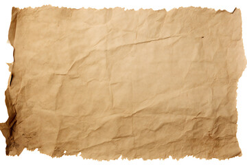 Fototapeta premium Piece of torn cardboard paper on transparent PNG background Generative Ai