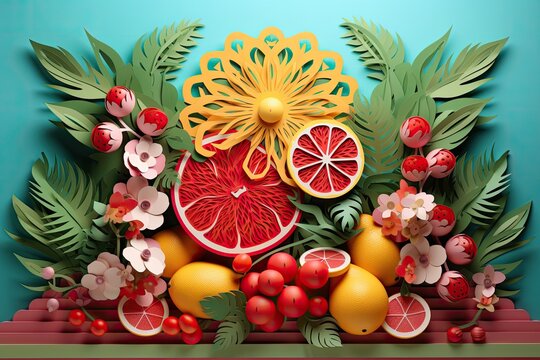 Fresh and Colorful Fruit arrangement