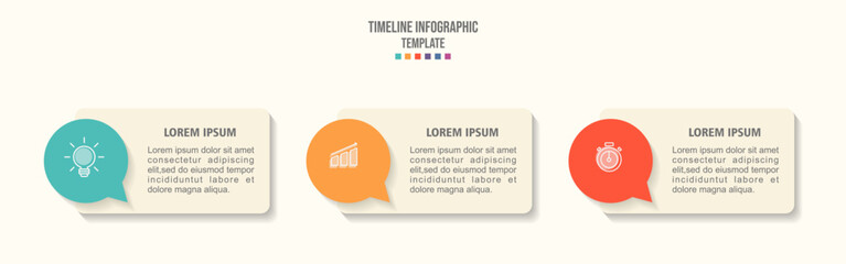 Fototapeta premium Vector Infographic label design template with icons and 3 options or steps.