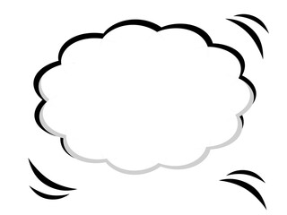 bubble text cartoon element blank design template png file transparent background