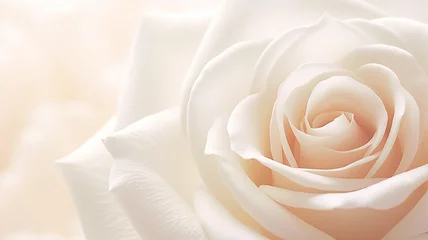 Fotobehang white delicate rose flower close-up, soft pastel abstract delicate feminine background © kichigin19