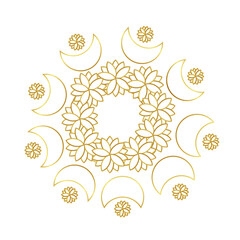 abstract floral design mandala