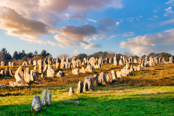 Carnac Alignments, Brittany, France, at the Magic Hour