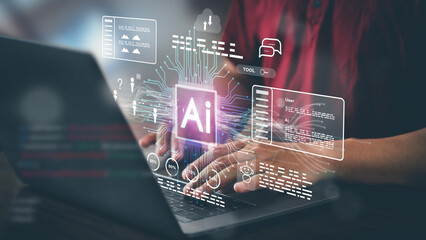 AI artificial intelligence Innovation changes the world With the most advanced technology Be...