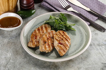 Grilled turkey breast fillet steak