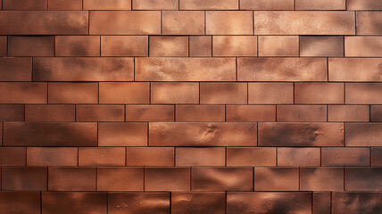 Obraz premium brick wall surface of copper metallic brown color