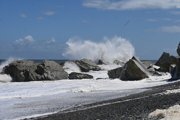 Rocks in the surf