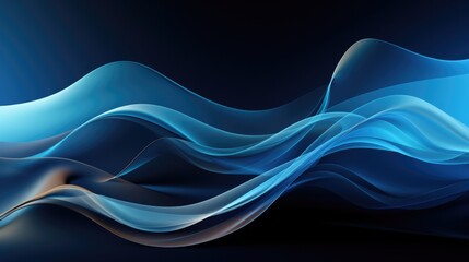 Obraz premium Abstract background, blue haze, steam on a dark, black background.