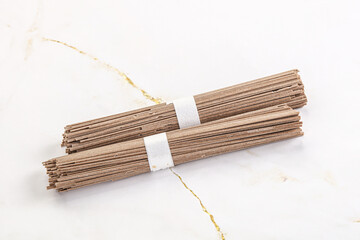 Asian aw soba bukwheat noodle