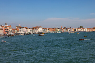 View from Punta della Dogana of the San Marco Canal in Venice
