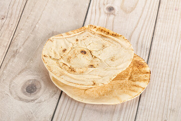 Traditional eastern round pita bread