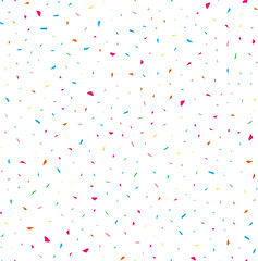 Bright Festival seamless pattern with confetti. Repeating background, vector illustration

