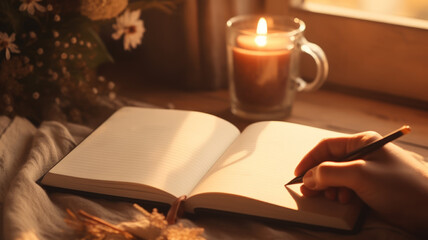 Diary entries by candlelight