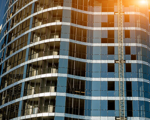  construction site of a skyscraper building