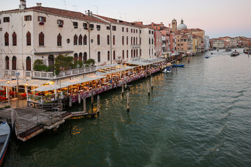  Grand Canal in the Ponte degli Scalzi area in Venice, Italy