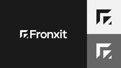 F arrow logistic creative logo monogram