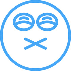 Mute Face Emoticon
