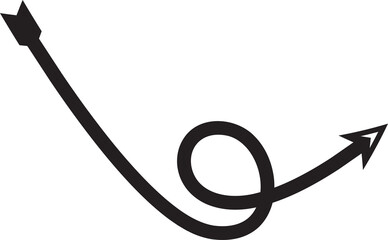 Curved Arrow Illustration

