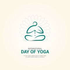 International day of yoga idea design for poster, banner 3D Illustration