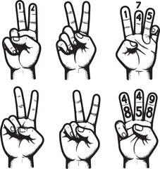 Human hand palm view vector illustration