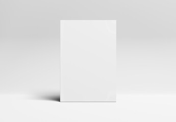 Magazine mockup on blank surface. Cover template isolated on white. 3D rendering