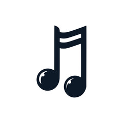 music note logo vector illustration template design