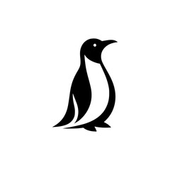 cute penguin logo vector illustration template design