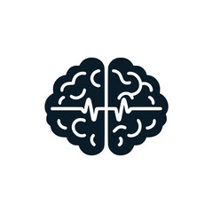 brain health logo vector illustration template design