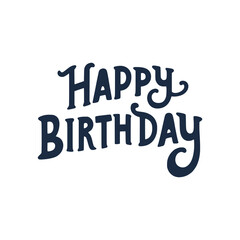 Fototapeta premium happy birthday lettering vector illustration template design