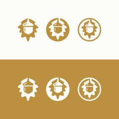 acorn simple logo design © art.zizi