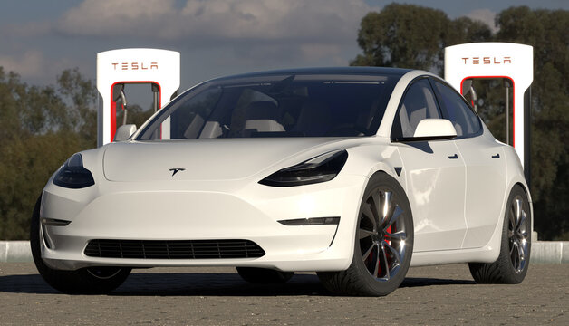 Tesla Model 3 - Charging on Tesla Supercharger