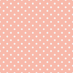 Polka dot seamless pattern. Dotted background with circles, dots, rounds Vector illustration Flat Scandinavian style for print on fabric, gift wrap, web backgrounds, scrap booking, patchwork