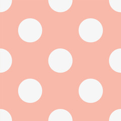 Seamless vector pattern. Polka dot . Dotted background with circles, dots, rounds Vector illustration Flat Scandinavian style for print on fabric, gift wrap, web backgrounds, scrap booking, patchwork