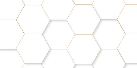 Abstract white 3d hexagonal polygonal pattern background vector. seamless bright white abstract honeycomb backdrop decoration geometric cell web concept tile and texture background.	
