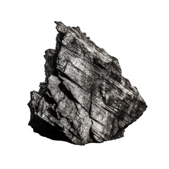 cut of rock isolated on white