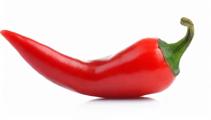 Foto op Plexiglas Red hot chili pepper isolated on white background , generated by AI © tino