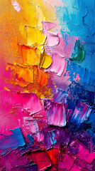 Abstract colorful background. Oil painting on canvas.