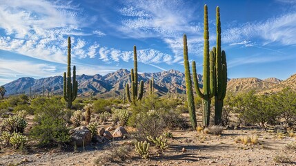 Cactus cacti in the desert