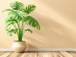 Plant Green Houseplant Palm Leaves Nature Tree Decorative Growth, Background Foliage Tropic Interior Botany Pot Beauty Design Home Flowerpot