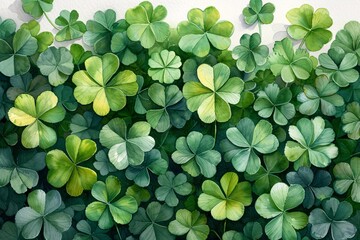 St. Patrick's Day Shamrock Blossoms Generative AI