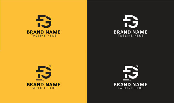FG Letter Initial Logo Design Template Vector Illustration, g f gf fg initial logo design vector graphic idea creative