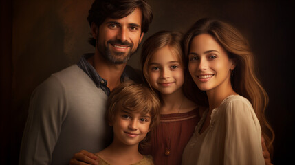Fototapeta premium portrait of a beautiful family
