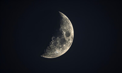 Obraz na płótnie Canvas moon against a dark night sky, Generative AI 