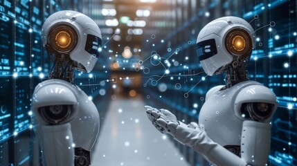 Interaction entre deux robots humanoïdes dans un environnement virtuel