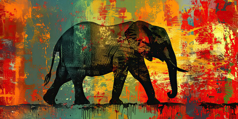 Elephant Elegance: A Symbolic Image of Republican Strength and Resilience