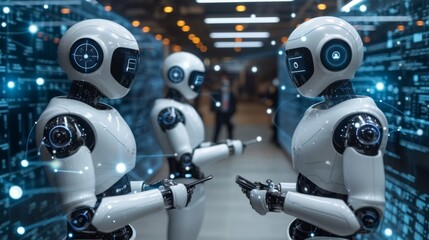 Interaction entre deux robots humanoïdes dans un environnement virtuel