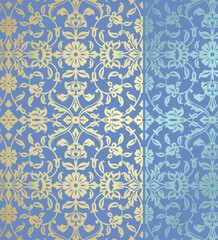 wedding card design, traditional paisley floral pattern , royal India	